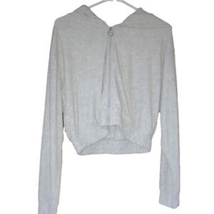 𝅺GILLY Hicks crop sweater grey size medium